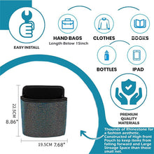 Load image into Gallery viewer, Hanging Car Trash Bag Car Trash Can Wastebasket With Rhinestones Bling Garbage Can Container