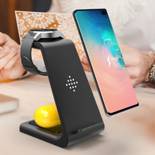 Load image into Gallery viewer, 3 In 1 Fast Charging Station Wireless Charger Stand Wireless Quick Charge Dock For Phone Holder