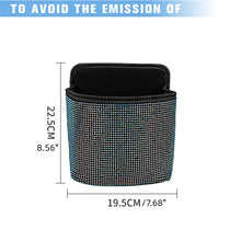 Load image into Gallery viewer, Hanging Car Trash Bag Car Trash Can Wastebasket With Rhinestones Bling Garbage Can Container