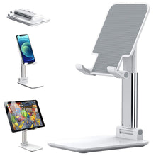 Load image into Gallery viewer, Cell Phone Stand Desktop Holder Tablet Stand Mount Mobile Phone Desktop Tablet Holder Table Cell Foldable Extend Support Desk Mobile Phone Holder Stand