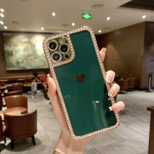 Load image into Gallery viewer, Phone Case Accessories Love Crystal Diamond Edge Electroplating Protective Cover