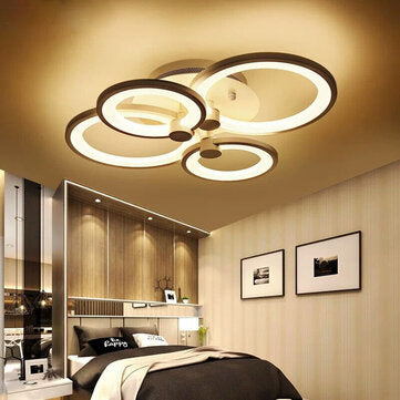 4 Heads LED Ceiling Light Pendant Lamp Hallway Dimmable Remote Control Fixture