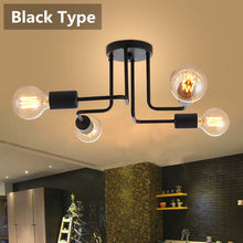Load image into Gallery viewer, Vintage Industrial Edison 4 Lights Barn Metal Flush Mount Ceiling Lights