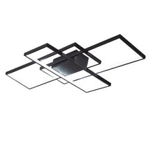 Load image into Gallery viewer, AC110-120V Modern Minimalist Nordic Style Rectangular LED Ceiling Light Bedroom Living Room Dining Room Ceiling Lamp White/Black Shell, Warm Light/White Light/Stepless Dimming

