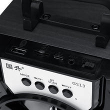 Load image into Gallery viewer, Portable bluetooth Subwoofer Speaker TF Card U Disk Music Player FM Radio Microphone for Meeting Dance Party Lecture