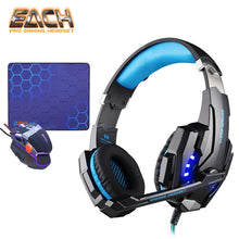 Load image into Gallery viewer, KOTION EACH G9000 3.5MM PS4 Game Gaming Headphone Headset Earphone Headband with Mic LED Light for Laptop Tablet Phone Headset
