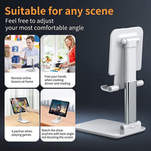 Load image into Gallery viewer, Cell Phone Stand Desktop Holder Tablet Stand Mount Mobile Phone Desktop Tablet Holder Table Cell Foldable Extend Support Desk Mobile Phone Holder Stand
