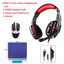 Load image into Gallery viewer, KOTION EACH G9000 3.5MM PS4 Game Gaming Headphone Headset Earphone Headband with Mic LED Light for Laptop Tablet Phone Headset
